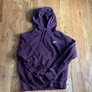 Nike Maroon Hoodie with Logo